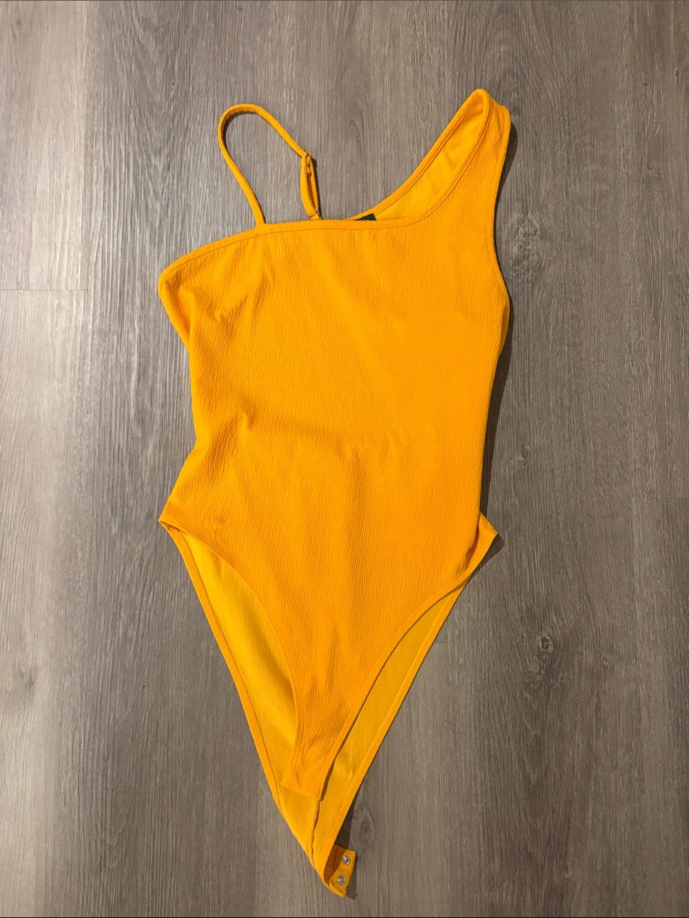 One-Shoulder Yellow Bodysuit